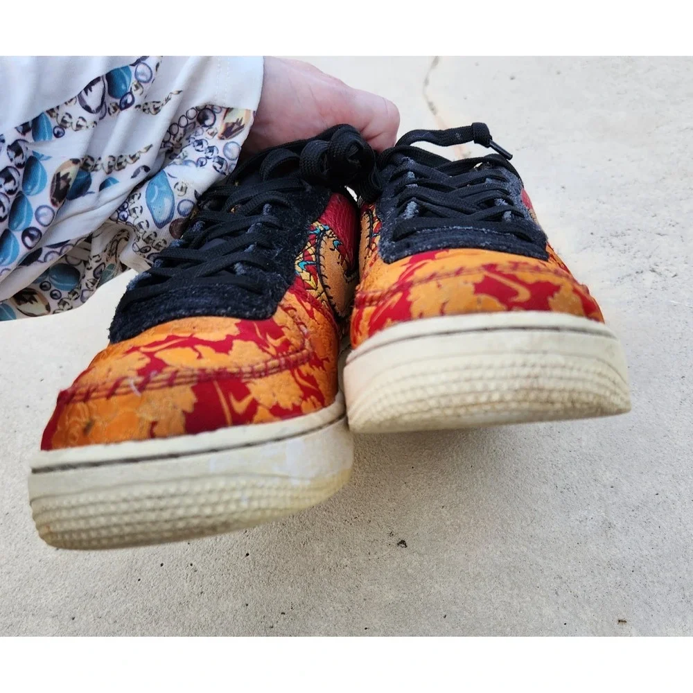 7.5 Womens Orange Red Floral SNEAKER Dopamine Kicks Maximalist Shoe NIKE AIR  6Y